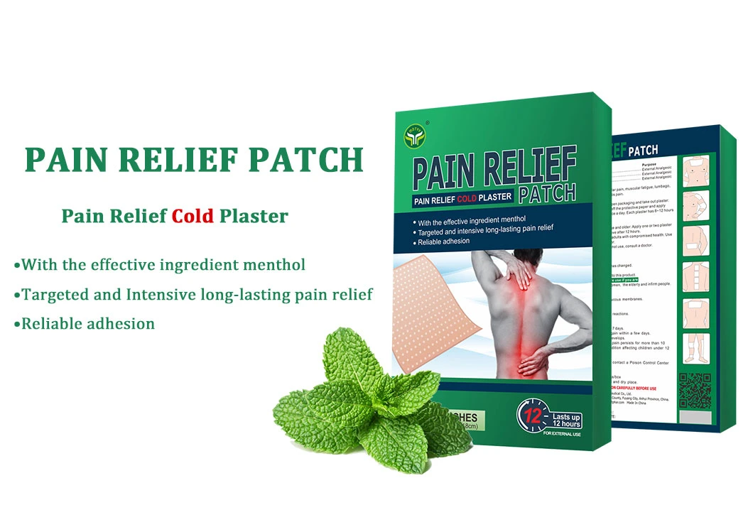 Medical Menthol Pain Relief Plaster for Neck Muscle Bone Back Knee Sprain Sciatica Pain